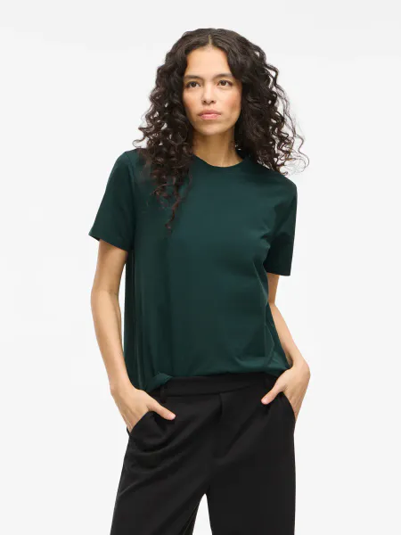 Hovedbilde NORA T-SHIRT - SMARAGDGRØNN