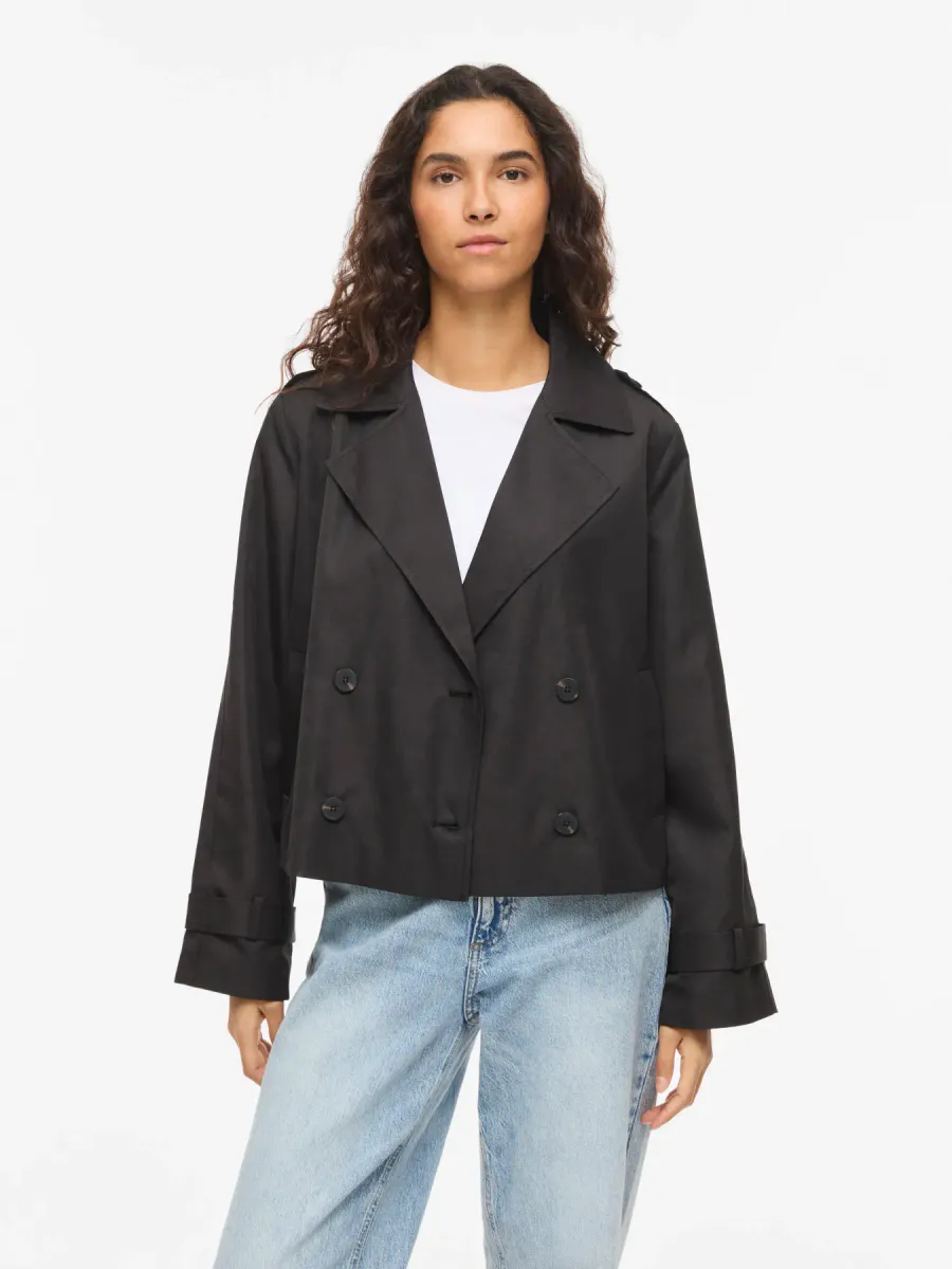 ADDISON TRENCH JAKKE - SORT