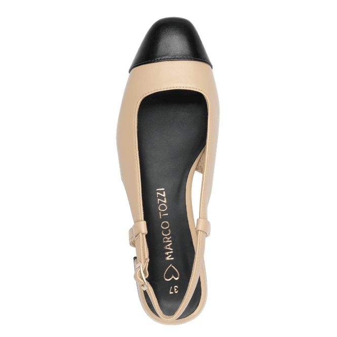 Hovedbilde PUMPS M/SLINGBACK - SAND / SORT
