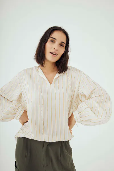 Hovedbilde SIMI BLUSE M/STRIPER - MOONBEAM