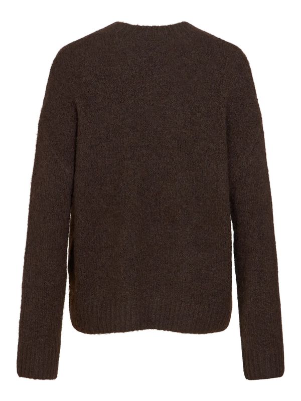 BOWS KNIT GENSER - BRUN MELERT