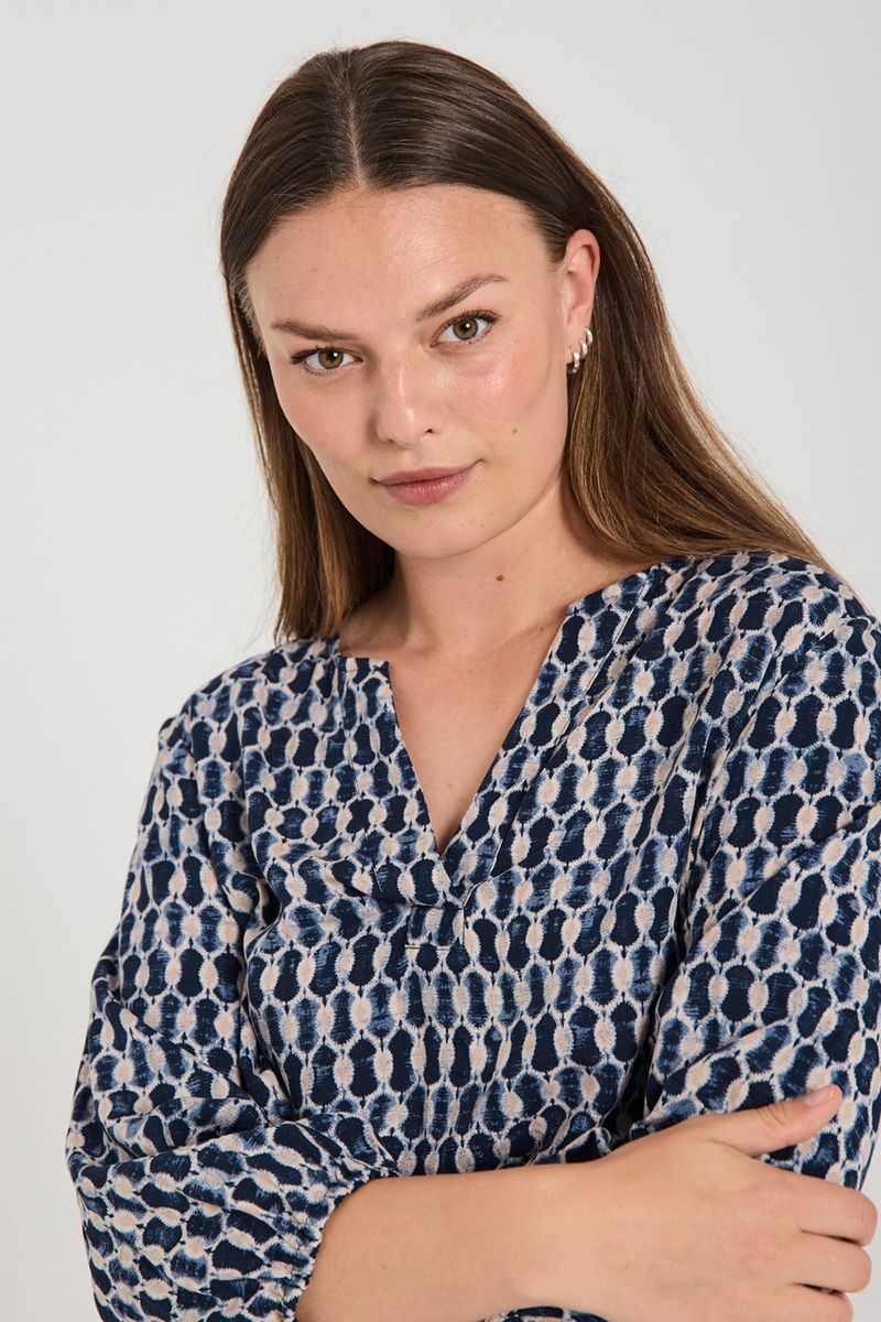 ADNEY BLUSE - NAVY / MOONBEAM