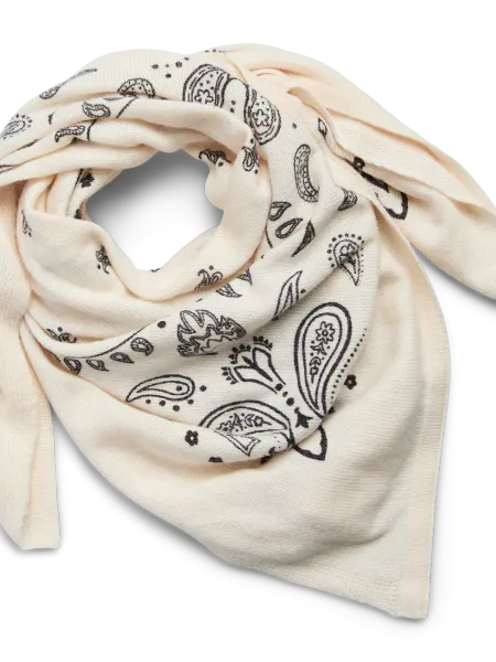 Hovedbilde NOVIS SKJERF M/PAISLEY - CREAM/SORT