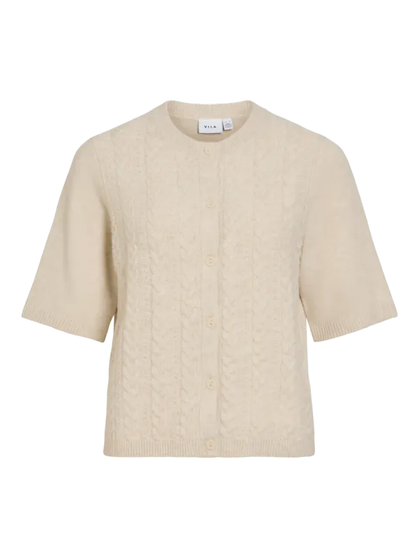 LIGA CABEL CARDIGAN 2/4 ERM - CREAM MELERT