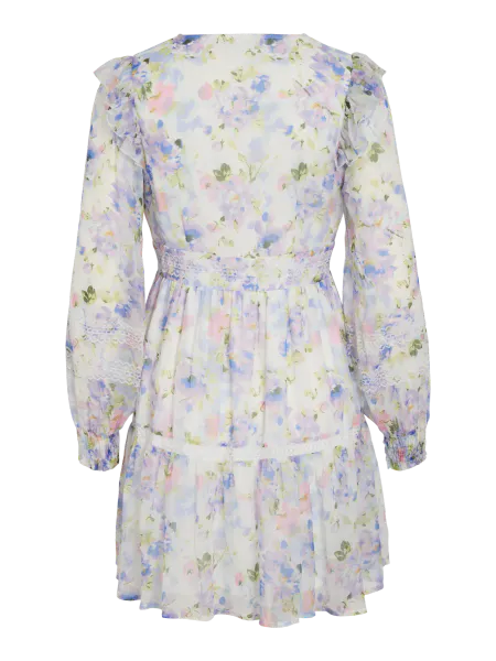 Hovedbilde ROMAN MIDI KJOLE - OFFWHITE/PURPLE