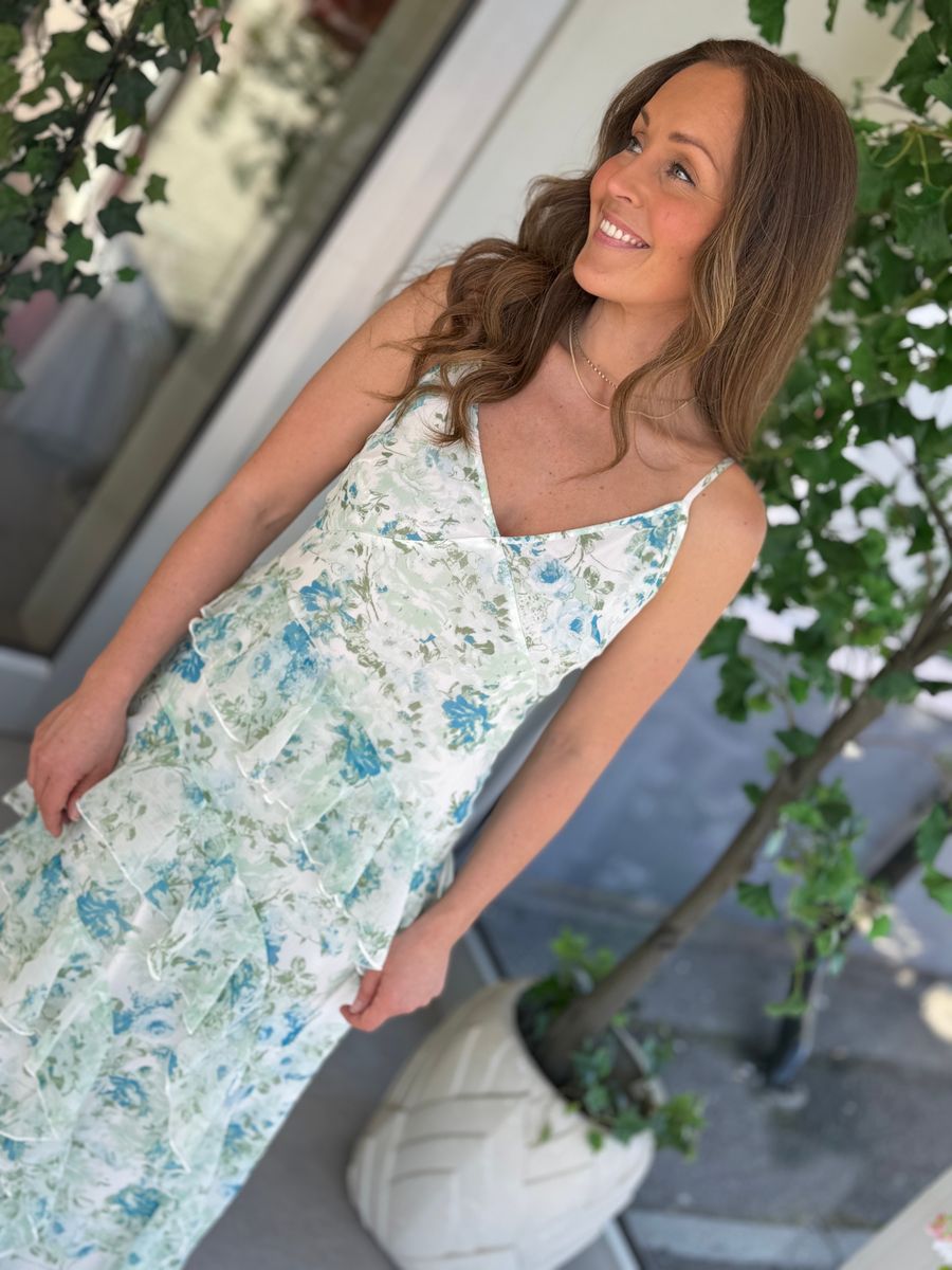 SMILLA FRILL KJOLE M/STROPPER - AQUA