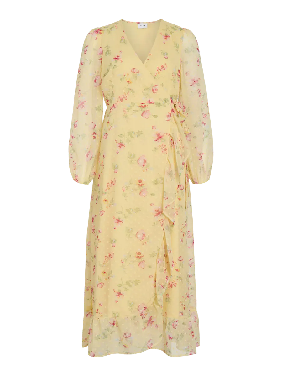 EDEE LANG KJOLE - GUL / FLOWERS