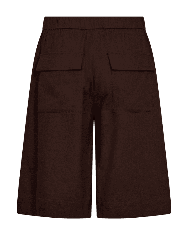 LAVA LIN/VISCOSE CULOTTE SHORTS - BRUN