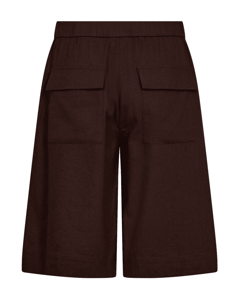 LAVA LIN/VISCOSE CULOTTE SHORTS - BRUN
