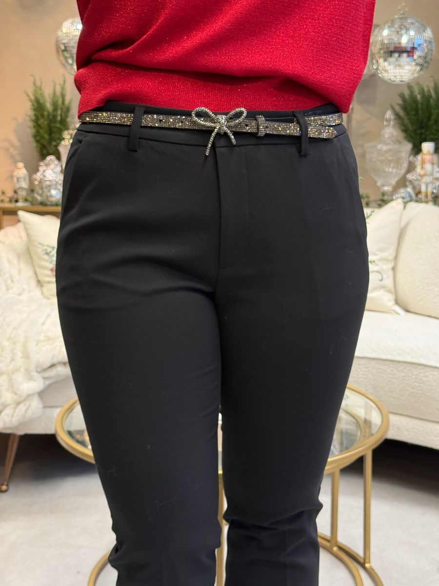 JAYDA BELTE M/BOW  - SORT
