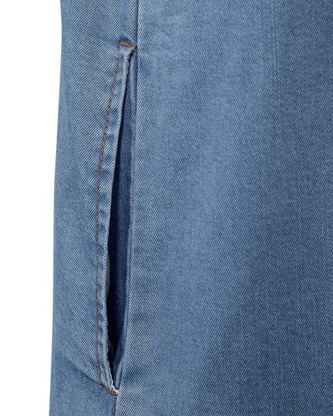 Hovedbilde SOLDA ERMLØS KJOLE - LYS DENIM