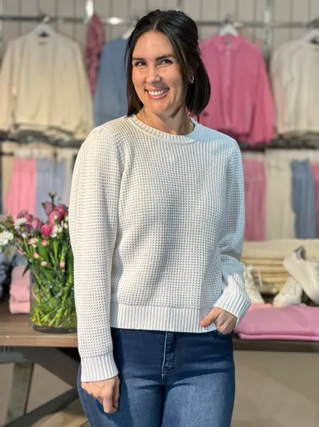 Hovedbilde COTLA GENSER M/KNAPPER - OFFWHITE
