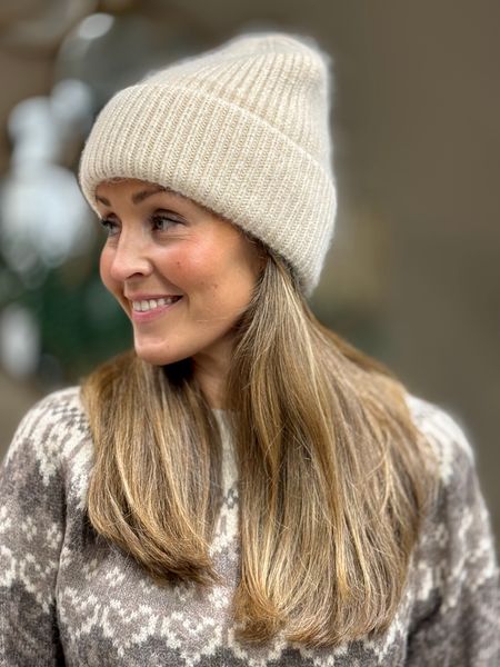 Hovedbilde LUE I ULL M/LUREX - CREME