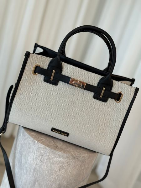 Hovedbilde VESKE M/ STRUKTUR - SORT/CREAM