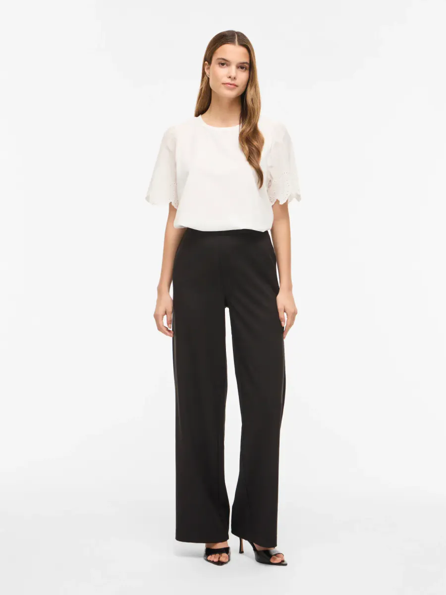 CELIANA T-SHIRT M/EMBRO ERM - OFFWHITE