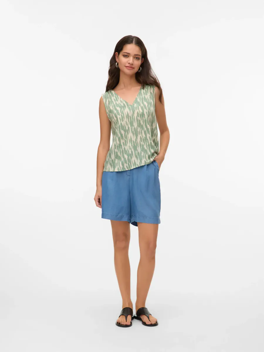 FLEUR TENCEL SHORTS - MEDIUM BLÅ