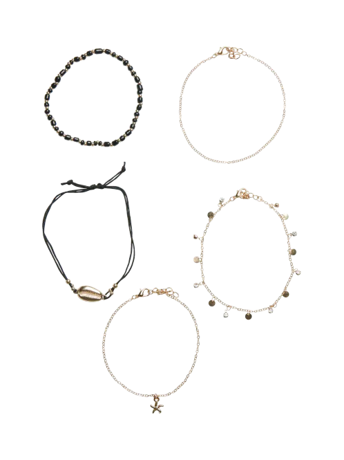 Hovedbilde VILNA ANKELSMYKKE 5 PK - GULL/SORT