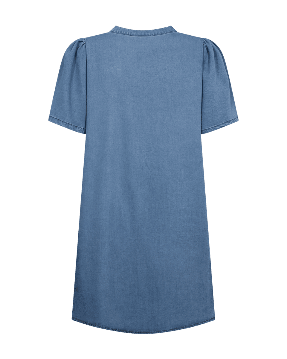 SOLDA KNELANG KJOLE - LYS DENIM