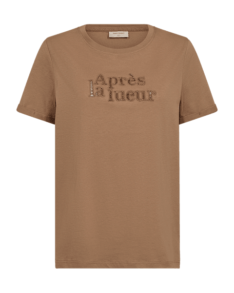 Hovedbilde HEZEL T-SHIRT EMBRO - DUSTY COGNAC 