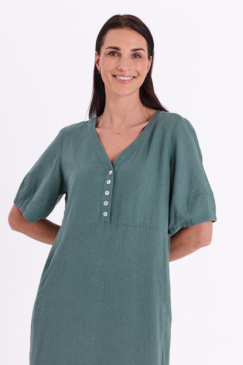 LAVA KJOLE V-HALS - GRØNN