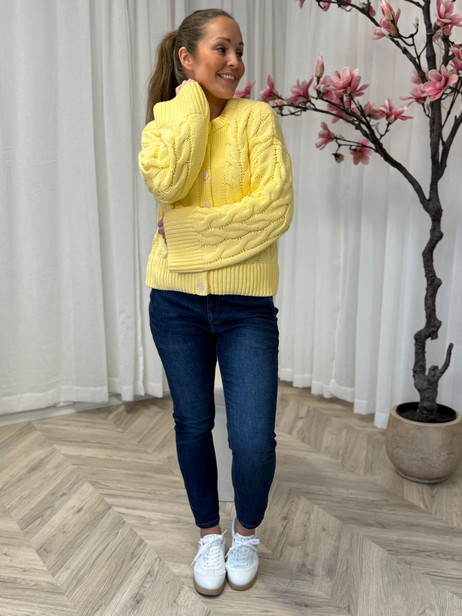 SVEA THEA CABEL CARDIGAN - GUL