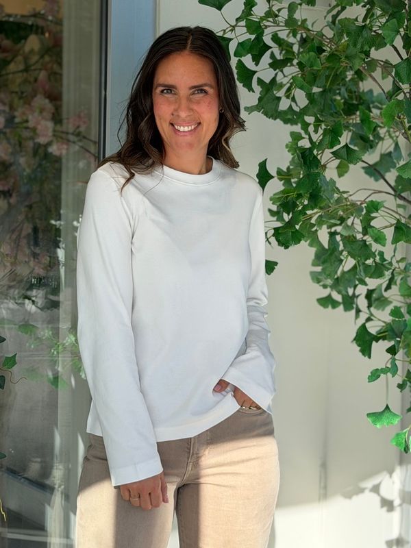 NAIMA TOPP M/LANG ERM - OFFWHITE