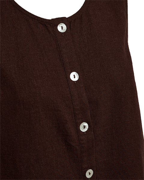 Hovedbilde LAVA LIN/VISCOSE TOPP M/KNAPPER FORAN - BRUN
