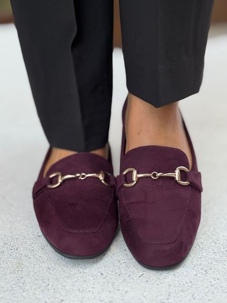 Hovedbilde MOKASIN M/GULL LENKE - PLOMME