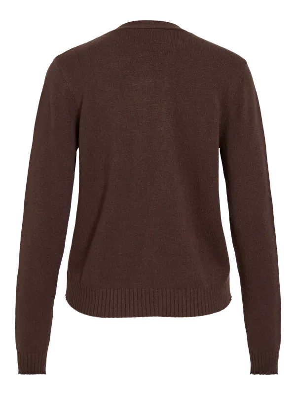 VIRIL KORT CARDIGAN - BRUN
