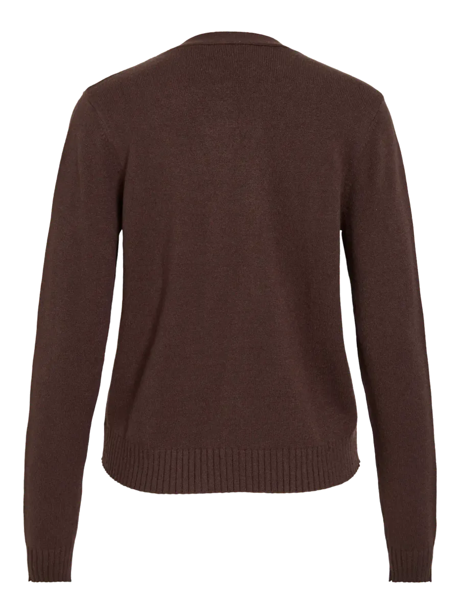 VIRIL KORT CARDIGAN - BRUN