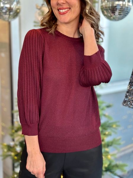 Hovedbilde GLITTA PULLOVER M/LUREX - PLOMME