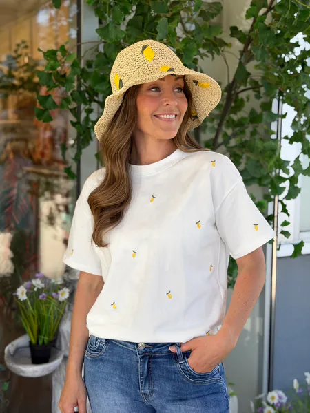 Hovedbilde MONIE T-SHIRT LEMONS - HVIT